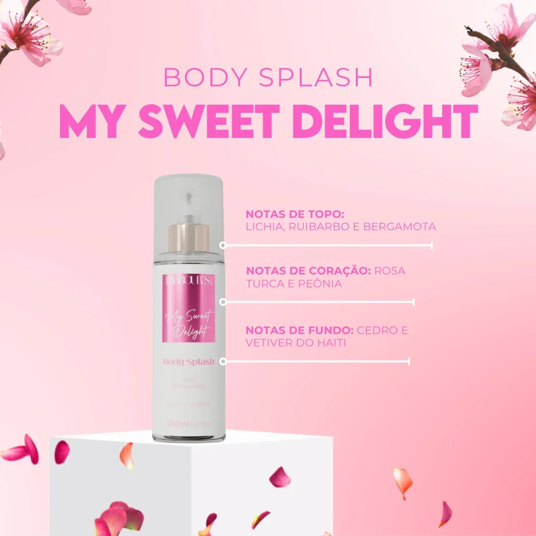 Kit 4 Body Splash Desodorante Colônia 200ml - My Sweet Delight, Living Grace, Roses e Alter Ego - Image 5
