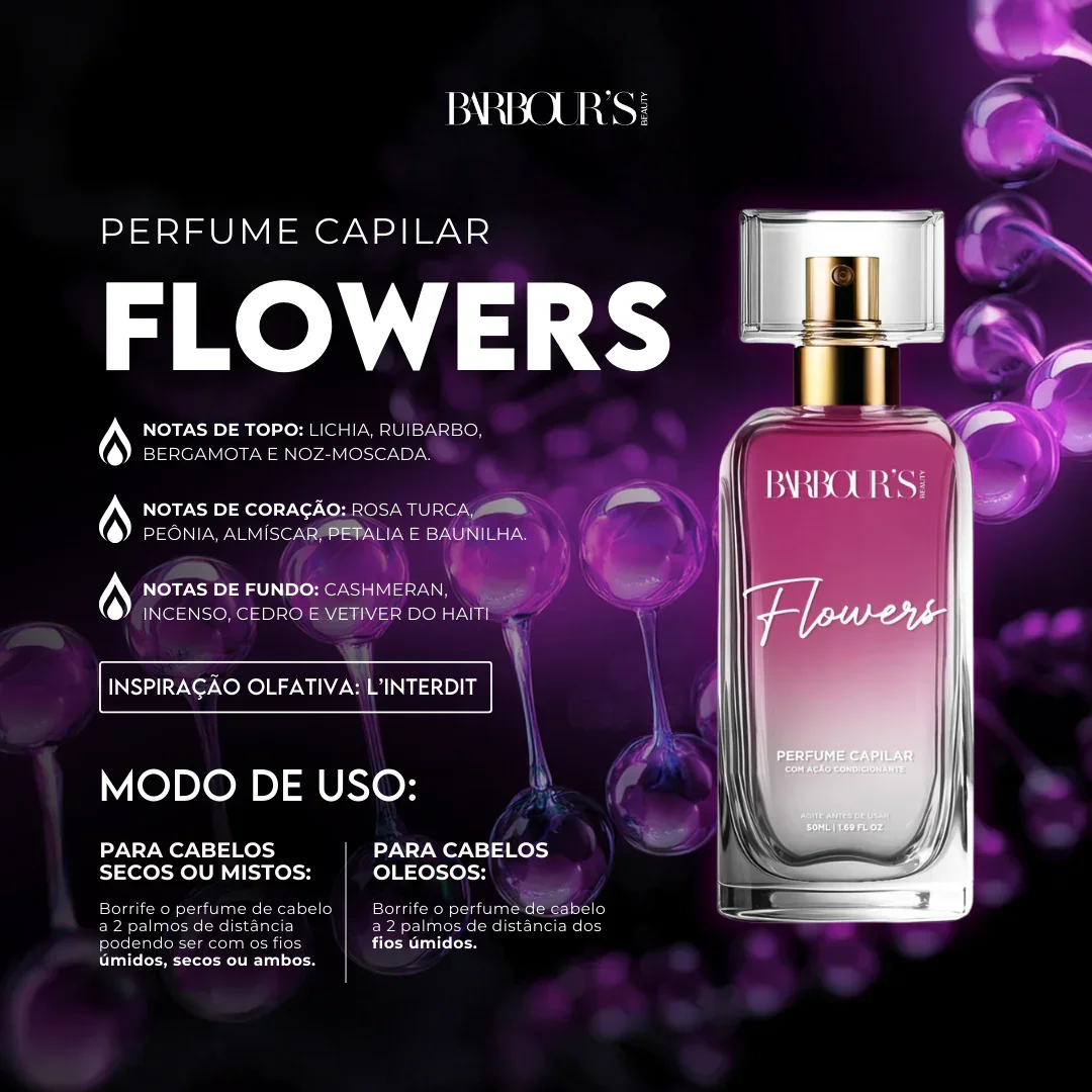 Perfume para cabelo / finalizador termoativo Flowers - Image 4